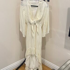 Sundress Cream High Low Dress xs/s